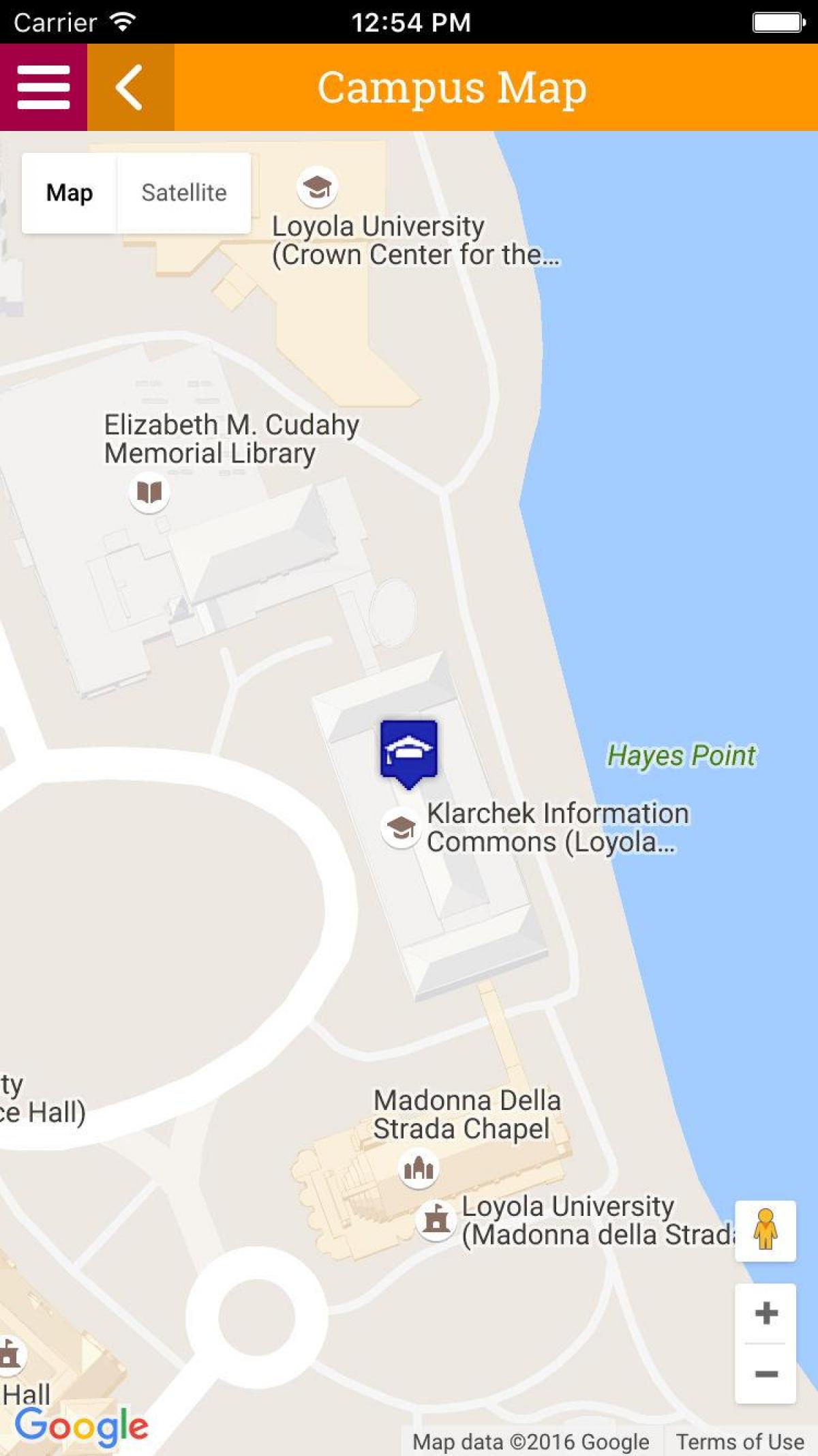 نقشہ کے Loyola یونیورسٹی شکاگو