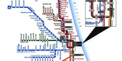 ٹرین کا نقشہ شکاگو